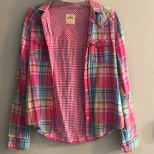 Hollister colorful flannel